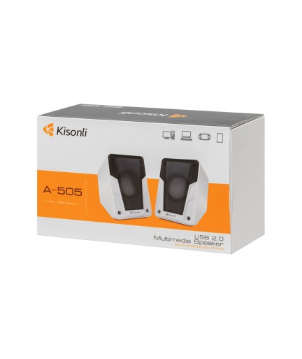 Тонколони Kisonli A-505, 2x3W, USB, Различни цветове - 22159