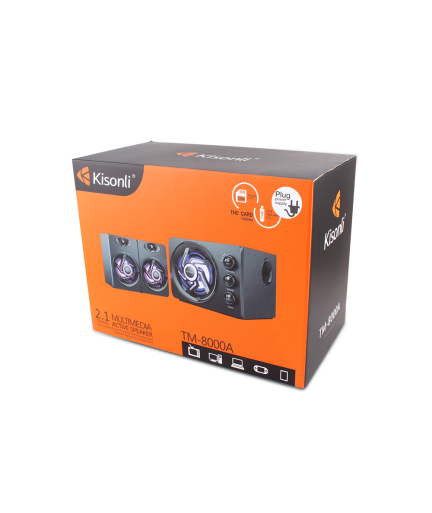 Тонколони Kisonli TM-8000A, Bluetooth, 5W+3W*2, USB, Различни цветове - 22112