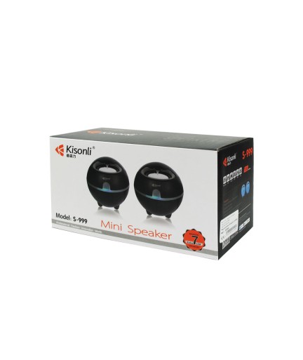 Тонколони Kisonli S-999, 3W*2, USB, Черни - 22040