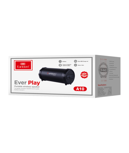 Тонколона Earldom ET-A10, Bluetooth, USB, FM, AUX, Черен - 22206