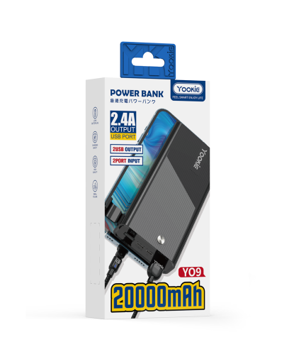 Преносима батерия Yookie YO9, 20000mAh, Различни цветове - 87064