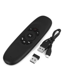 Универсално дистанционно No brand C120, Air mouse, USB 2.4GHz, Микрофон, Черен - 13052