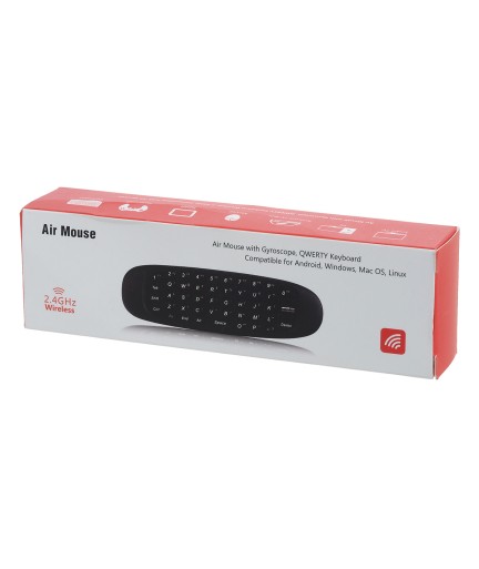 Универсално дистанционно No brand C120, Air mouse, USB 2.4GHz, Микрофон, Черен - 13052