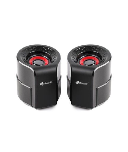 Тонколони Kisonli A-909, 2x3W, USB, Черен - 22160