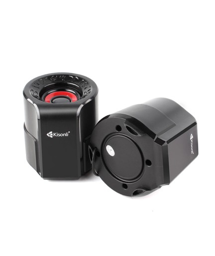 Тонколони Kisonli A-909, 2x3W, USB, Черен - 22160