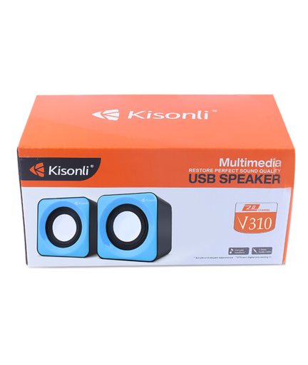 Тонколони, Kisonli, V310, 2x0.5W, USB, Различни цветове - 22088