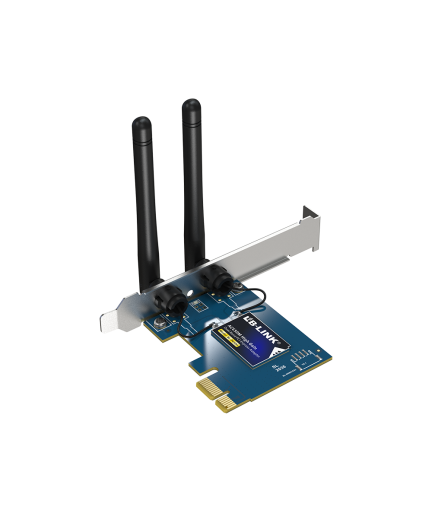 Безжичен мрежов адаптер LB-LINK BL-P650H, PCI-E, 650Mbps, 2.4/5Ghz, 2 x 6dBi, Син - 19048