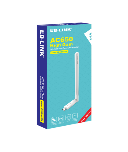 Безжичен мрежов адаптер LB-LINK BL-WDN650A, 650Mbps, 2.4/5Ghz, 6dBi, Бял - 19045