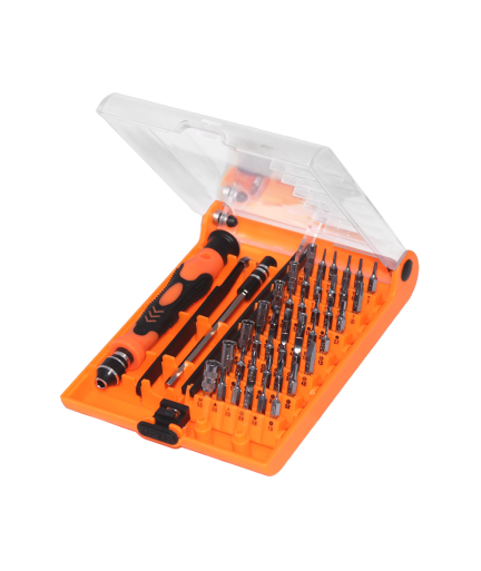 Комплект отвертка и накрайници Poso PS6045-A, 45 Части, CR-V, Оранжев - 17630