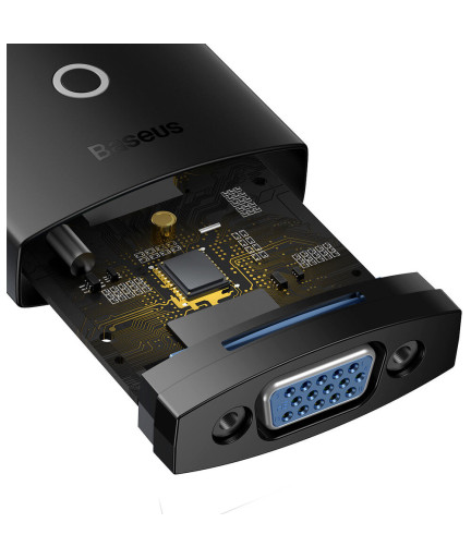Преходник Baseus Lite, HDMI към VGA, Черен - 40388