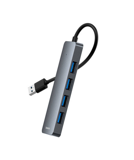 USB хъб Baseus UltraJoy, 4 Порта, USB към 4xUSB 3.0, 0.15m, Сив - 12072