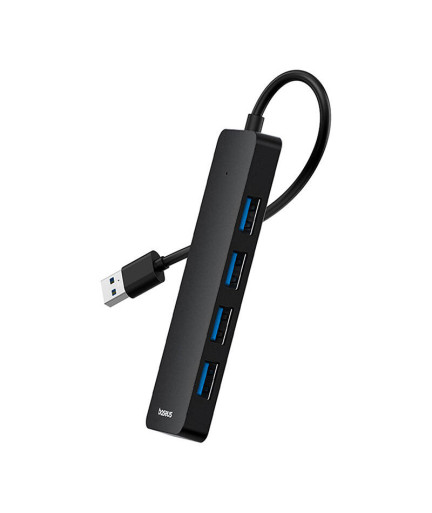 USB хъб Baseus UltraJoy, 4 Порта, USB към 4xUSB 3.0, 0.15m, Черен - 12073