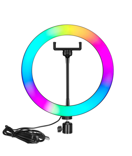 LED Ring осветление No brand M26, 26см, RGB, 20W, Черен - 40123