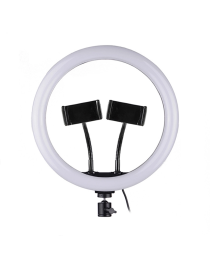 LED Ring осветление No brand M33, 33см, 25W, С 2 скоби, Черен - 40125