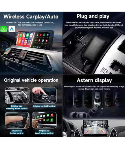 Безжичен Apple CarPlay/ Android Auto адаптер No brand CP2B, За автомобил - 13308