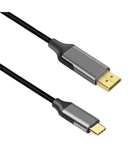 Кабел DeTech, USB-C Thumderbolt-3 –DP 1.8m, 4K, 60Hz, Черен - 18397