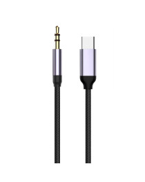 Кабел DeTech, USB-C – 3.5mm (М), 1.0m, Черен - 18391