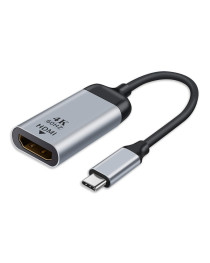 Преходник DeTech, USB-C – HDMI 4K, 60Hz, Сив - 17835