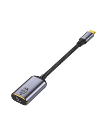 Преходник DeTech, USB-C – Mini DP, 8K, 60Hz, Сив - 17839