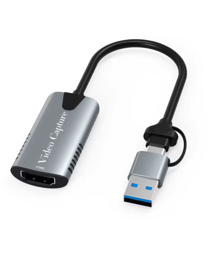 Външна Capture карта DeTech, USB 3.0 / Type-C - HDMI, HD 1080P - 17853