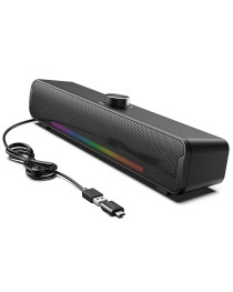 Тонколона Onikuma L16, 2x5W, Bluetooth, USB, RGB, Черен - 22218