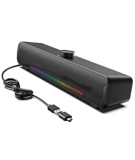 Тонколона Onikuma L16, 2x5W, Bluetooth, USB, RGB, Черен - 22218