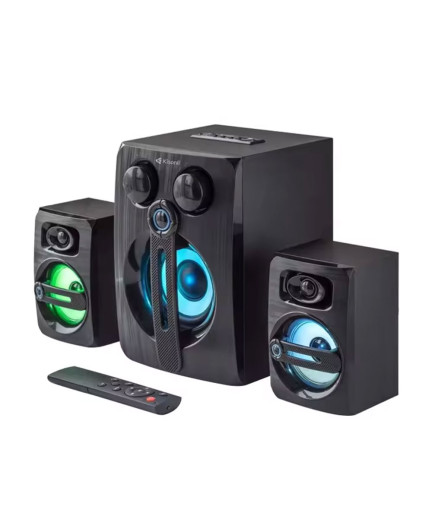 Тонколони Kisonli TM-9000A, Bluetooth, USB, AUX, SD, FM, 12W+2x5W, Черен - 22219