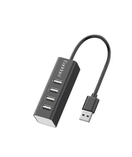 USB хъб Earldom ET-HUB14, USB 2.0, 4 Порта, Черен - 12067