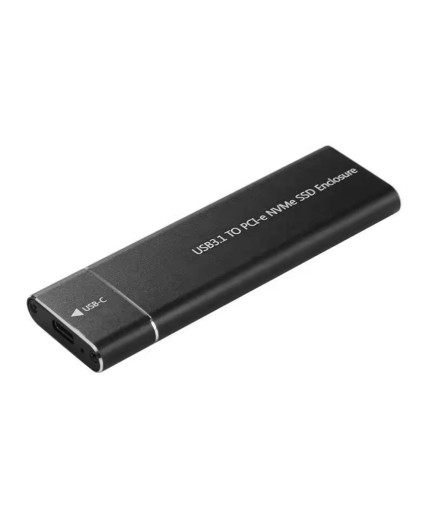 Кутия за SSD DeTech, M.2 SSD NVMe, USB3.1 Type-C, Черен - 17863