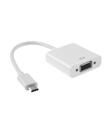 Преходник No brand, USB Type-C към VGA, Бял - 18290