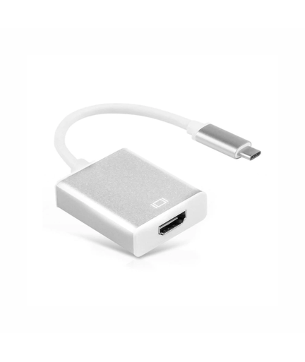 Преходник, No brand, USB Type-C към HDMI, Бял - 18298