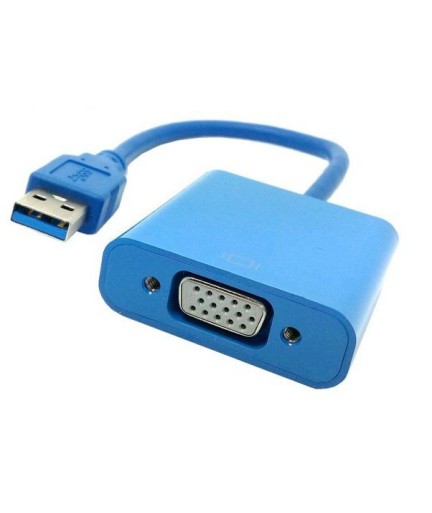 Преходник No brand, USB3.0 към VGA, Син - 18164