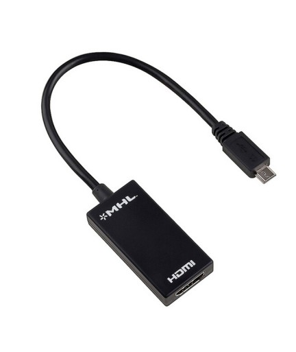 Преходник No brand, MHL (micro USB) към HDMI, 15см, Черен - 18223