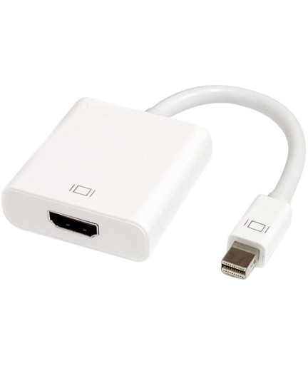 Преходник DeTech Mini DP M - HDMI F, 10см, Бял - 18154