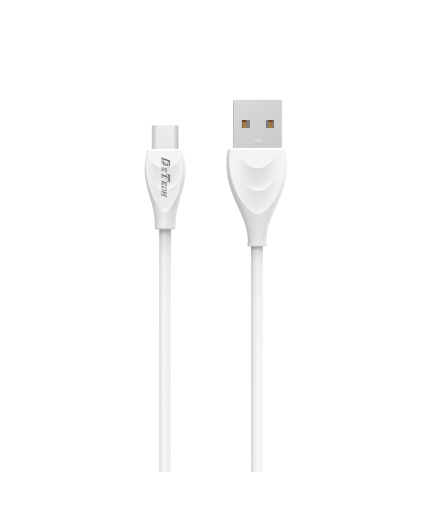 Кабел за данни DeTech DE-24M, Micro USB, 1.0m, Бял - 14126