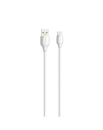 Кабел за данни LDNIO LS371, Micro USB, 1.0m, Бял - 40070