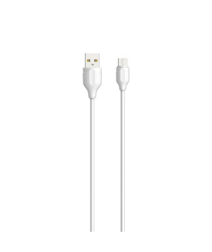 Кабел за данни LDNIO LS371, Micro USB, 1.0m, Бял - 40070