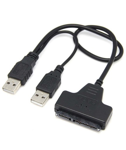 Преходник, No brand, USB 2.0 към SATA, Черен - 18296