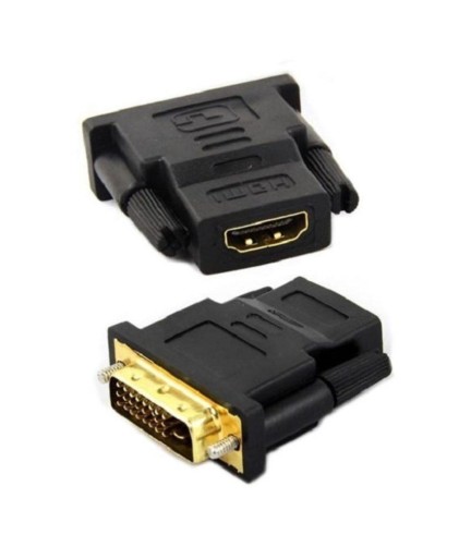 Преходник No brand, HDMI/F - DVI24+1(5)/M, Черен - 17139