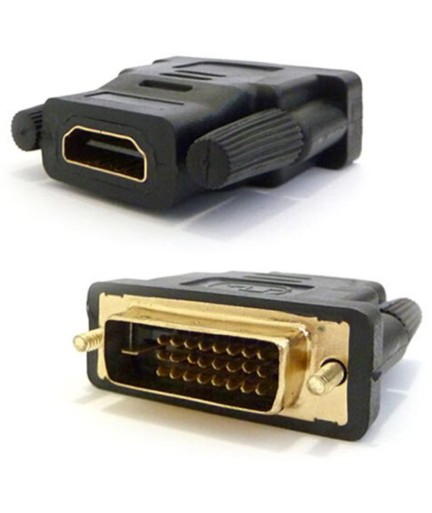 Преходник No brand, HDMI/F - DVI24+1(5)/M, Черен - 17139