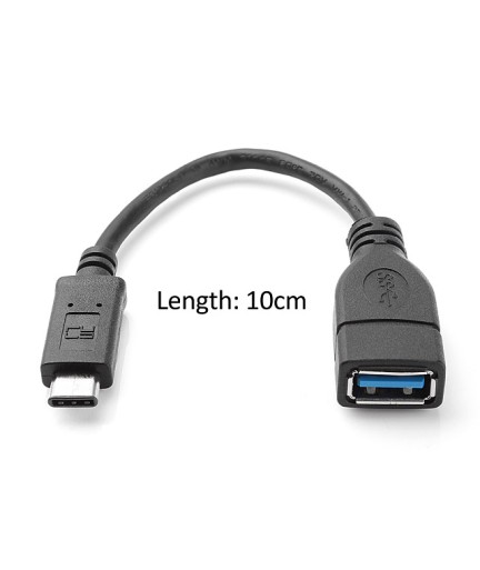 Преходник USB 3.1 TYPE-C към USB/F, Черен - 18224