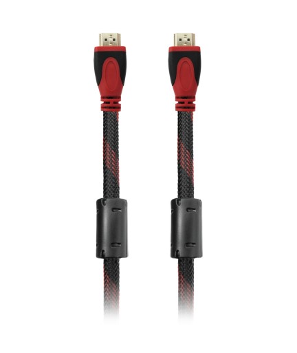 Кабел DeTech HDMI - HDMI M/М, 5m, С оплетка и ферит -18020