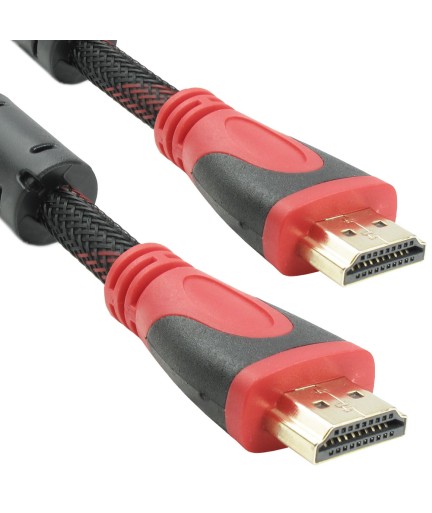 Кабел DeTech HDMI - HDMI M/М, 5m, С оплетка и ферит -18020