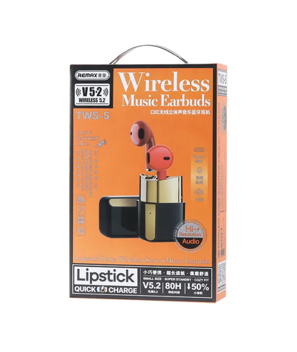 Bluetooth слушалки Remax TWS-5 Lipstick, Различни цветове – 20620